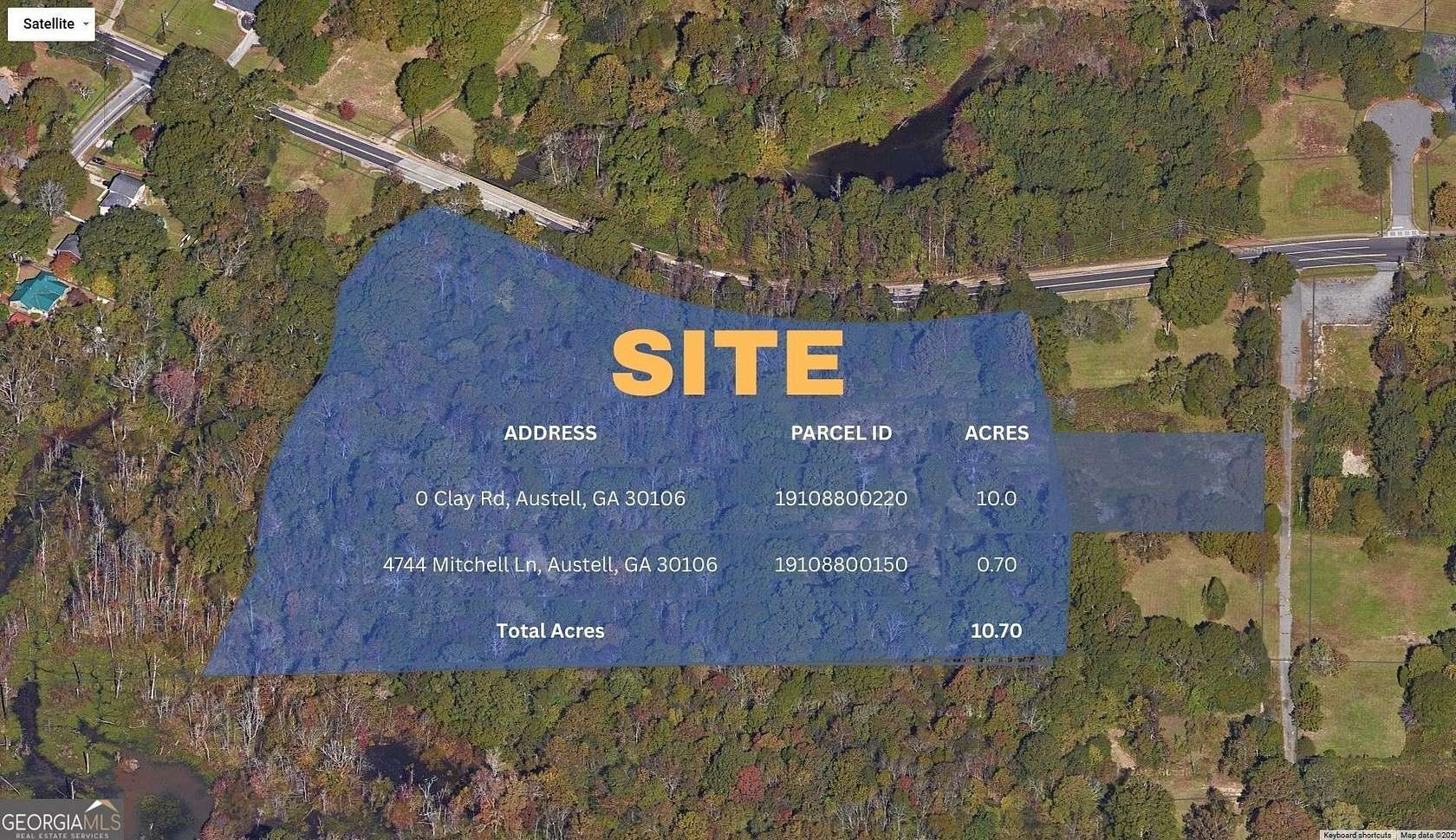 10.7 Acres of Land for Sale in Austell, Georgia