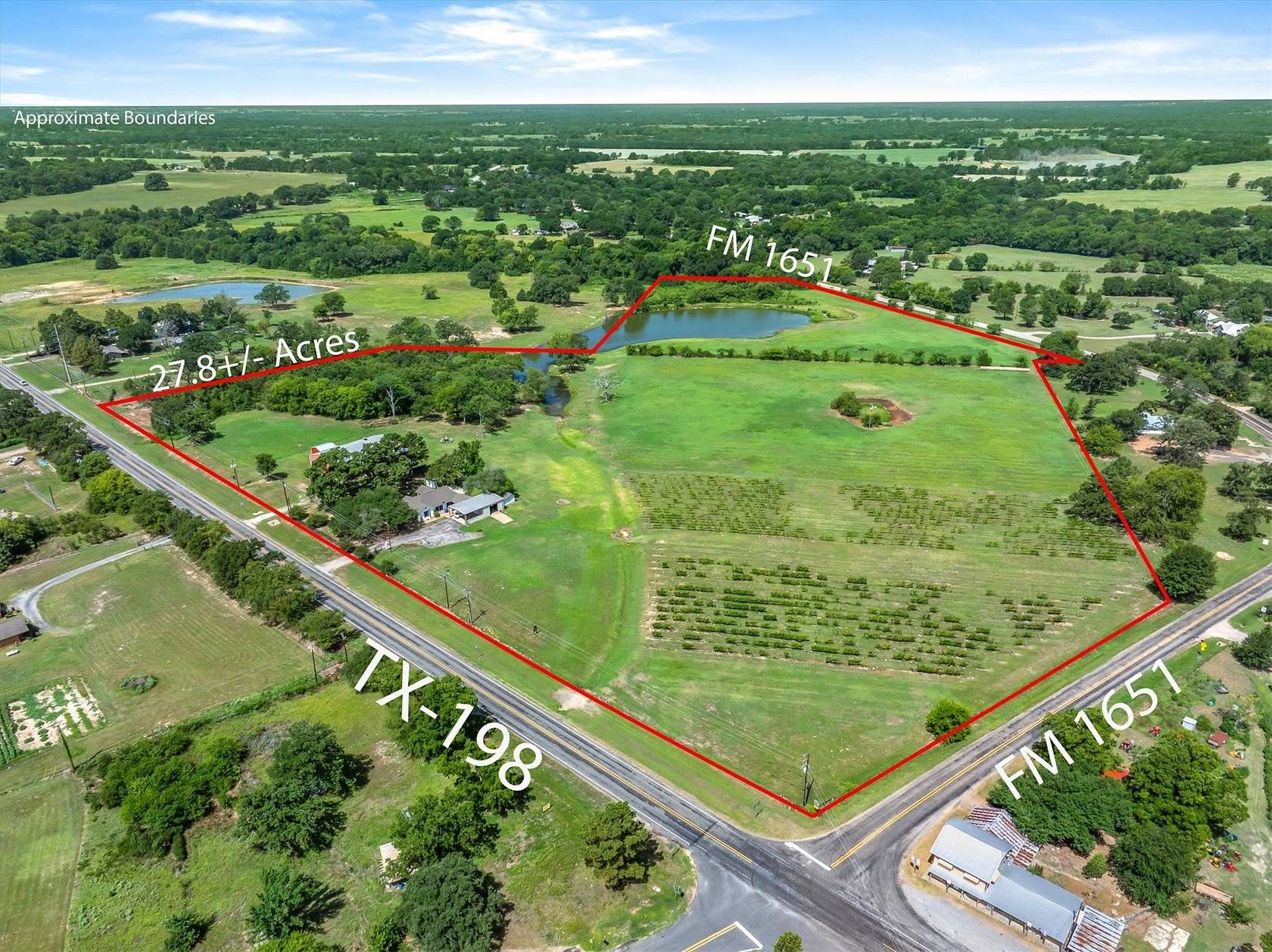 27.8 Acres of Agricultural Land with Home for Sale in Canton, Texas