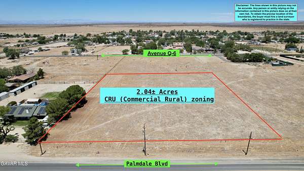 2 Acres of Commercial Land for Sale in Littlerock, California