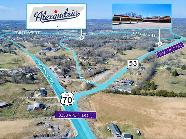 5.63 Acres of Improved Commercial Land for Sale in Alexandria, Tennessee