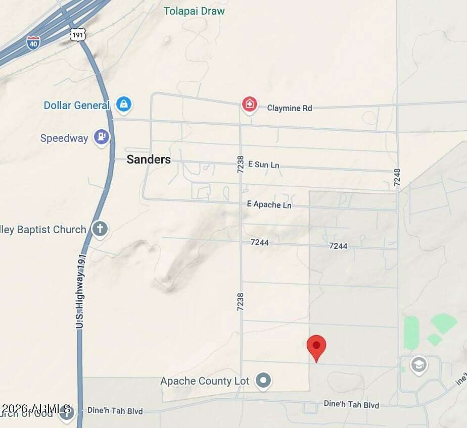 1.15 Acres of Residential Land for Sale in Sanders, Arizona