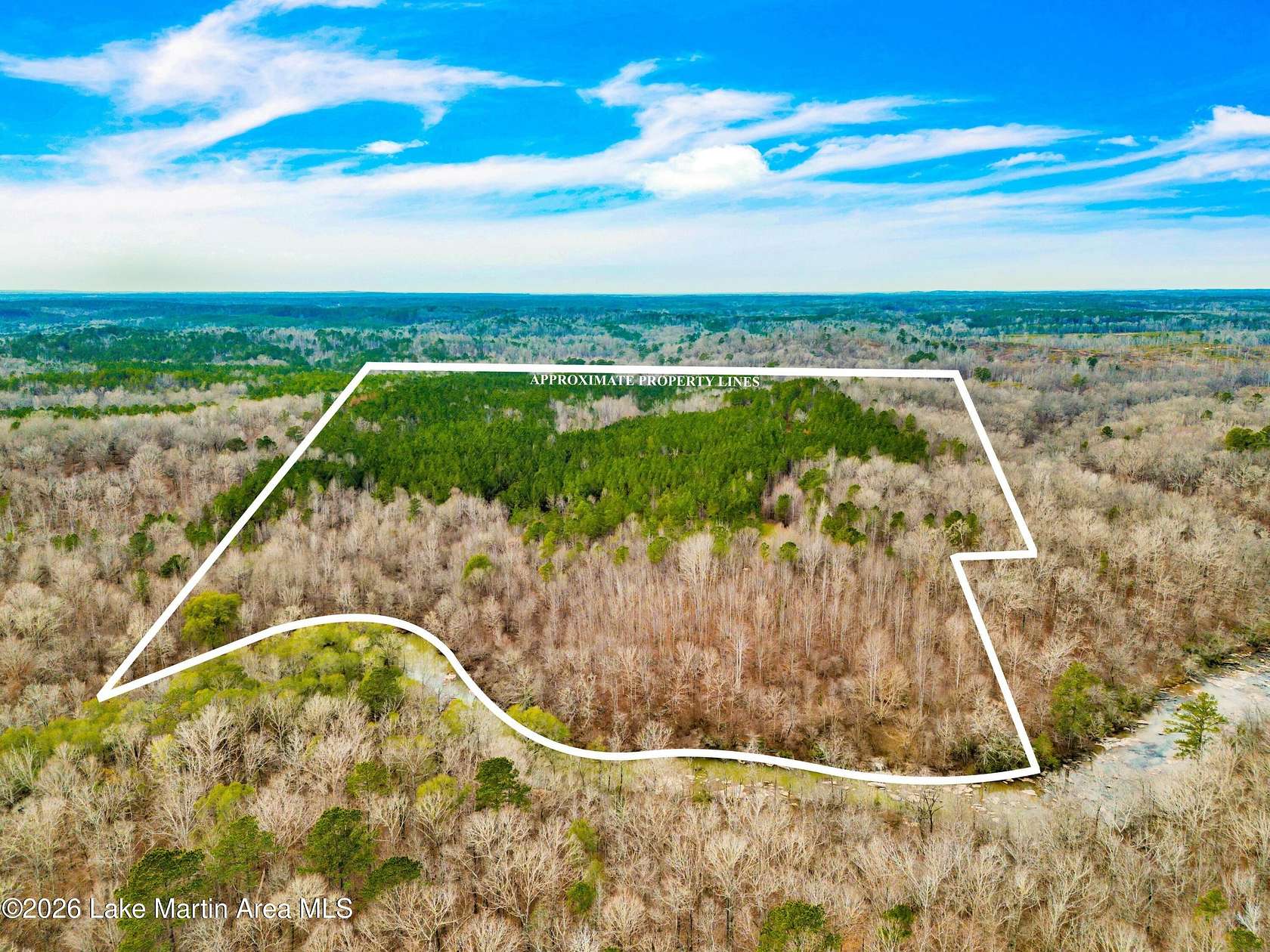 55 Acres of Recreational Land for Sale in Rockford, Alabama