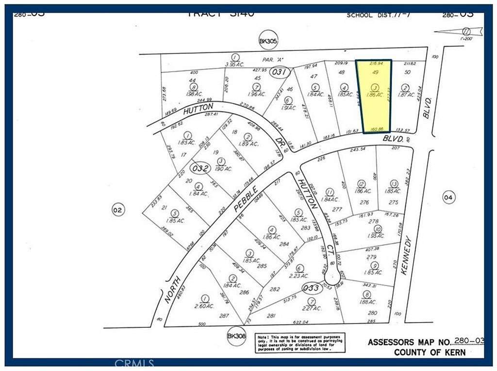 1.86 Acres of Residential Land for Sale in California City, California