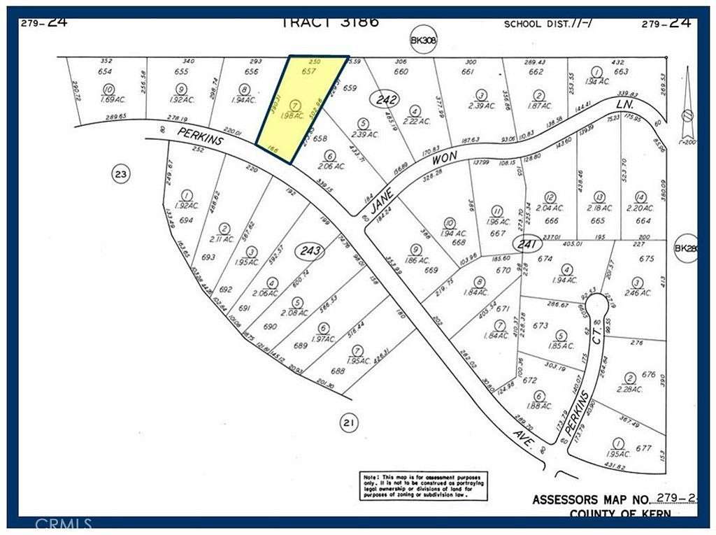 2 Acres of Residential Land for Sale in California City, California