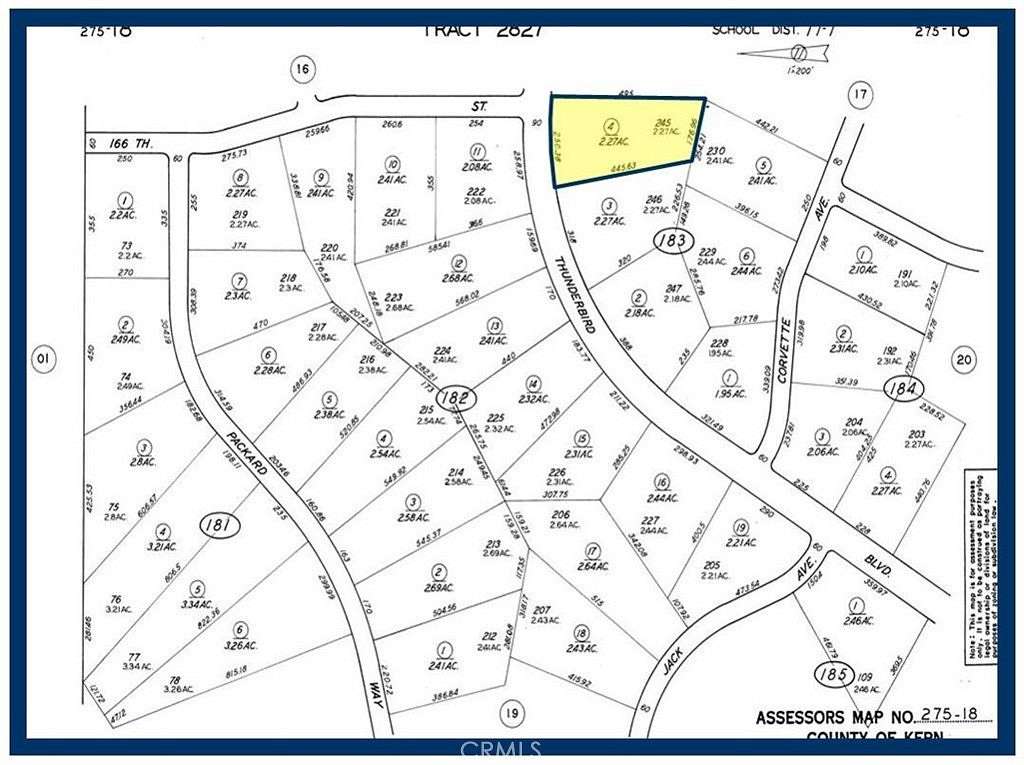 2.27 Acres of Residential Land for Sale in California City, California