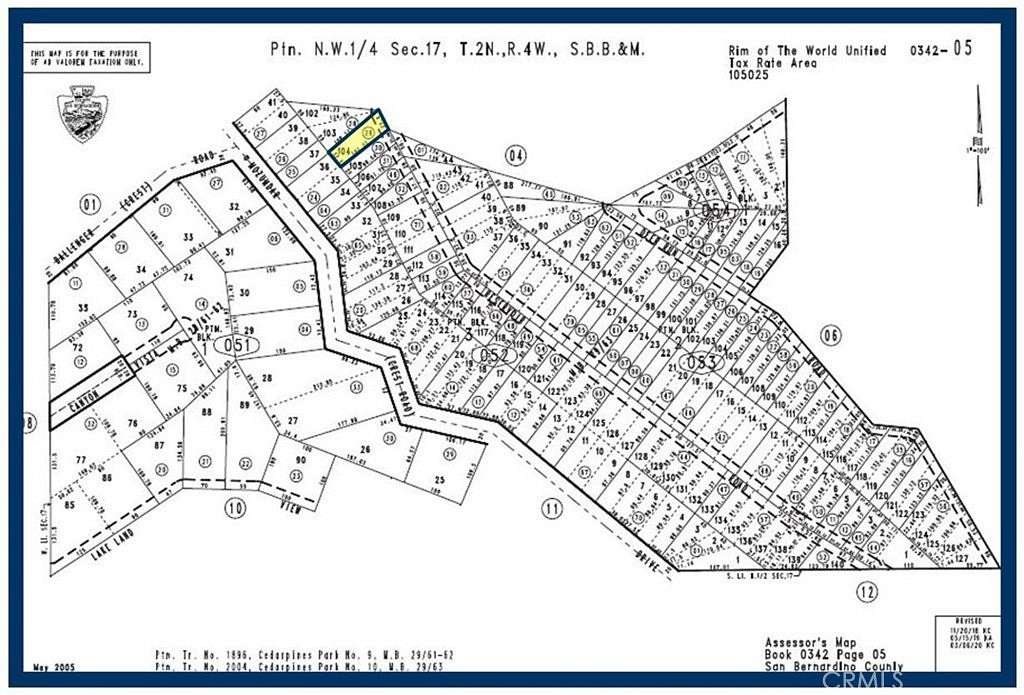 0.08 Acres of Land for Sale in Cedarpines Park, California