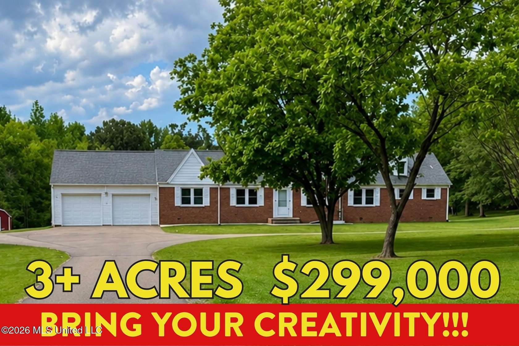 3.43 Acres of Land with Home for Sale in Olive Branch, Mississippi