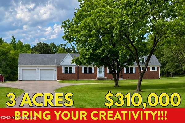 3.43 Acres of Land with Home for Sale in Olive Branch, Mississippi