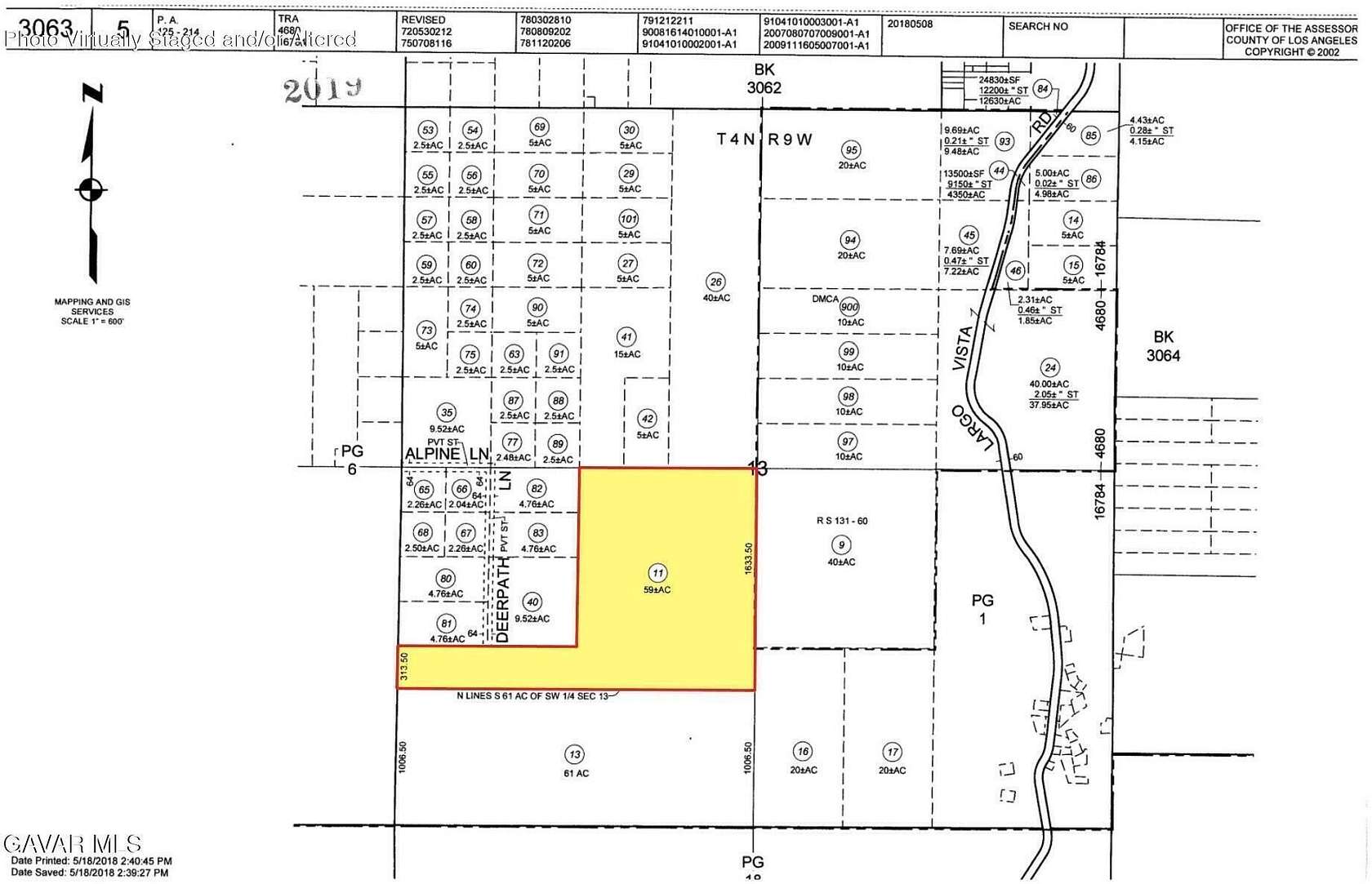 59 Acres of Land for Sale in Llano, California