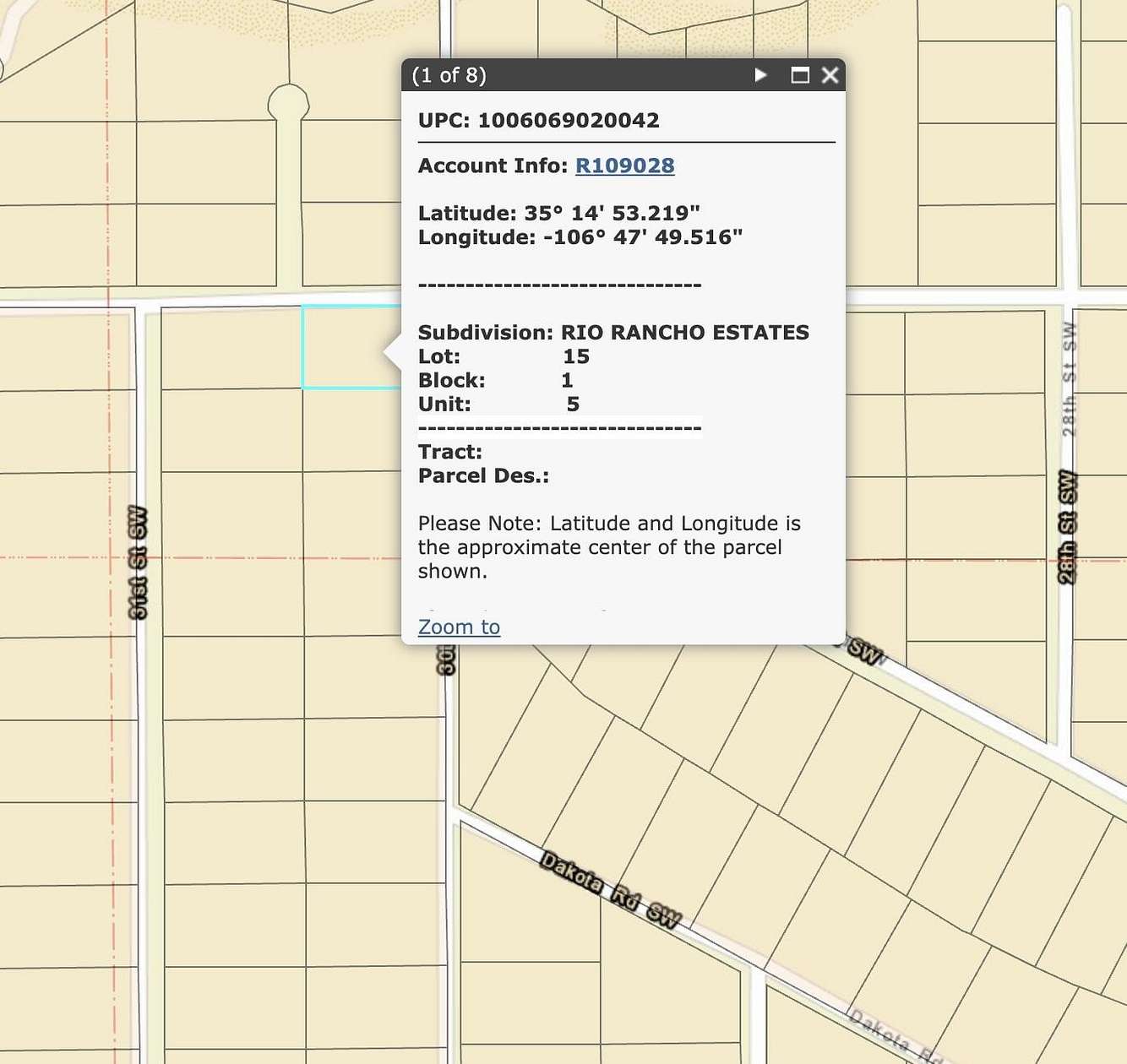 1 Acre of Land for Sale in Rio Rancho, New Mexico