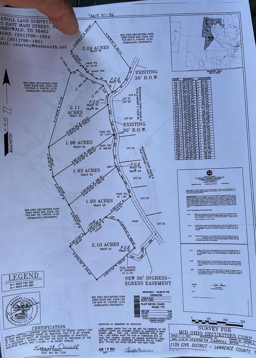 2 Acres of Residential Land for Sale in Summertown, Tennessee