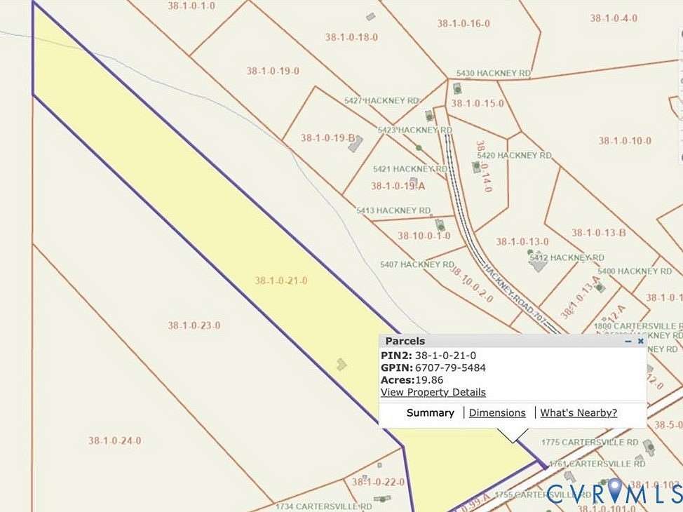 19.9 Acres of Land for Sale in Goochland, Virginia