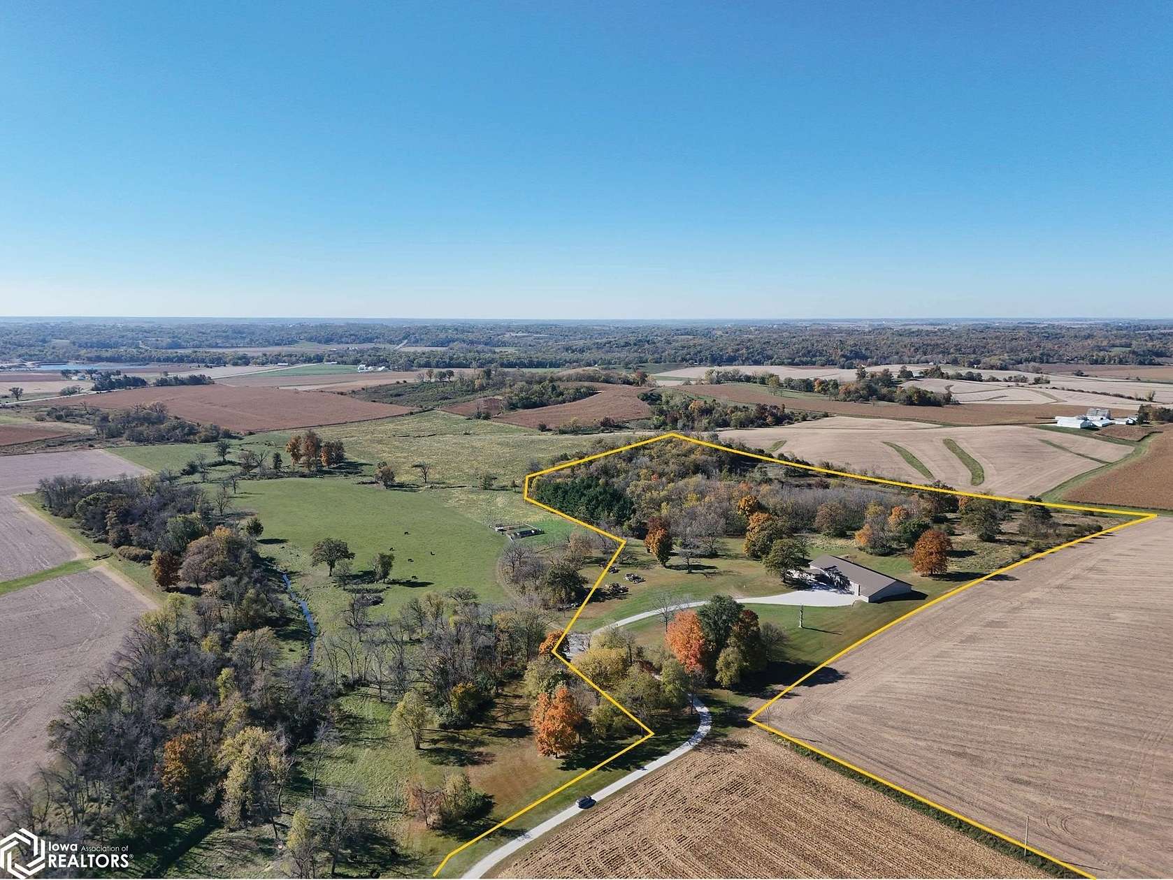39.4 Acres of Land with Home for Sale in Mount Vernon, Iowa