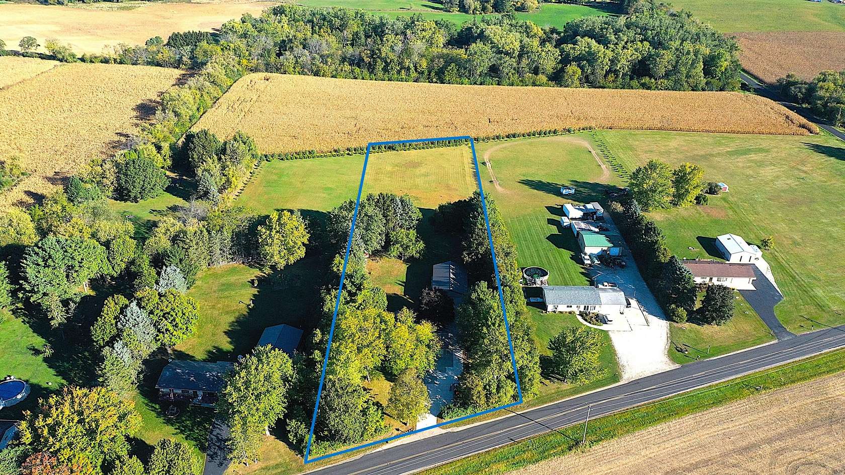 2.1 Acres of Residential Land with Home for Sale in Burlington, Wisconsin