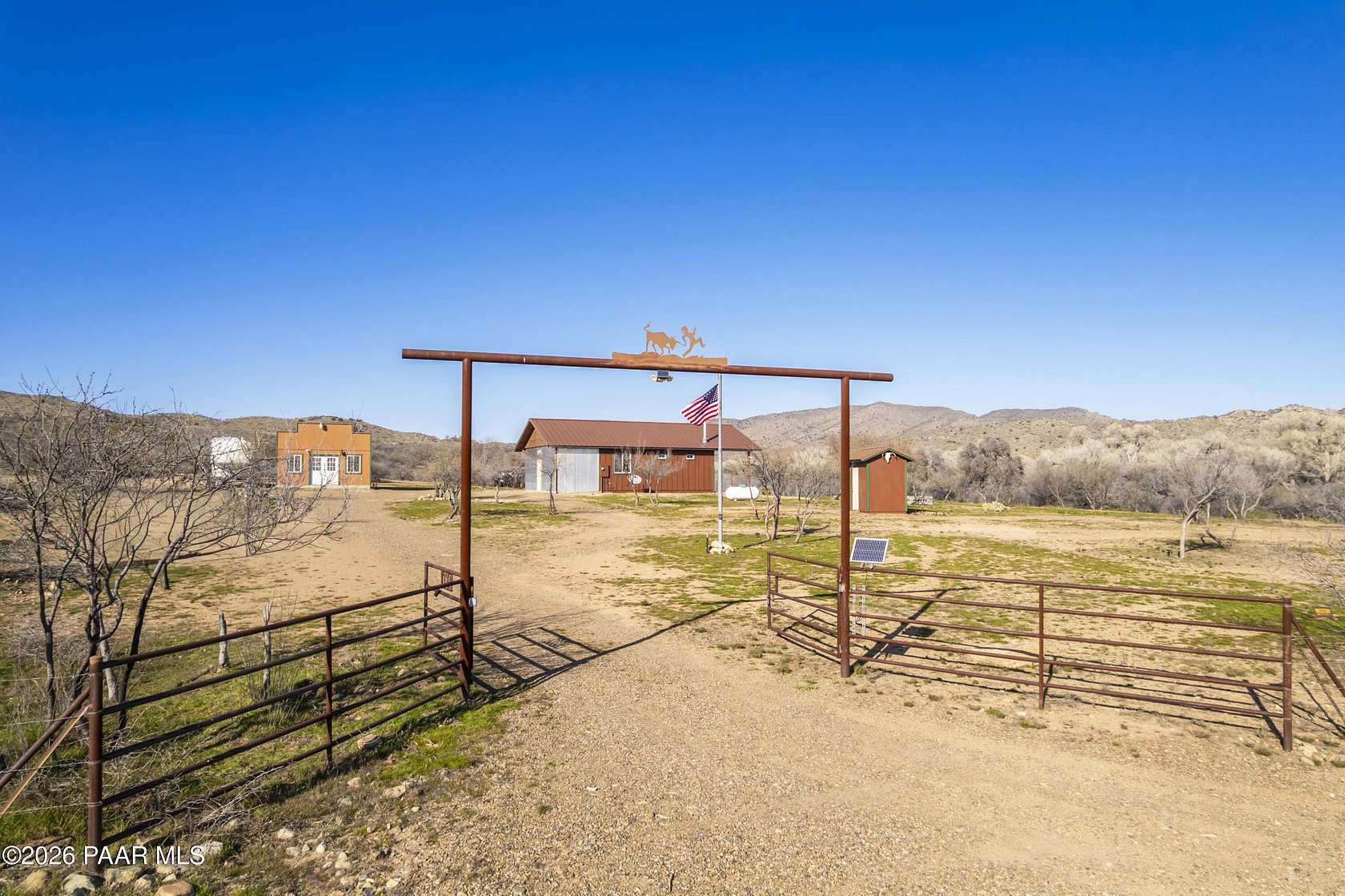 5 Acres of Residential Land with Home for Sale in Kirkland, Arizona