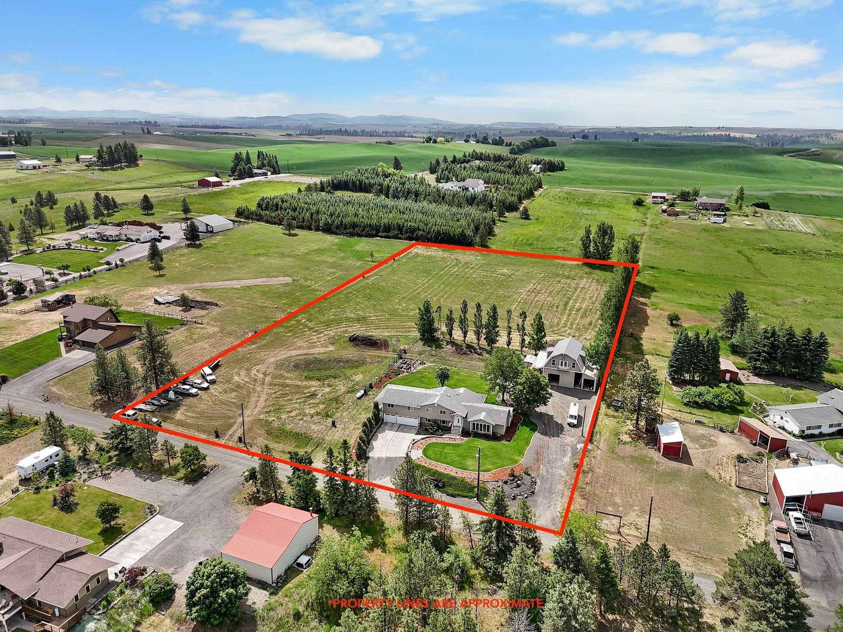 4.85 Acres of Land with Home for Sale in Valleyford, Washington