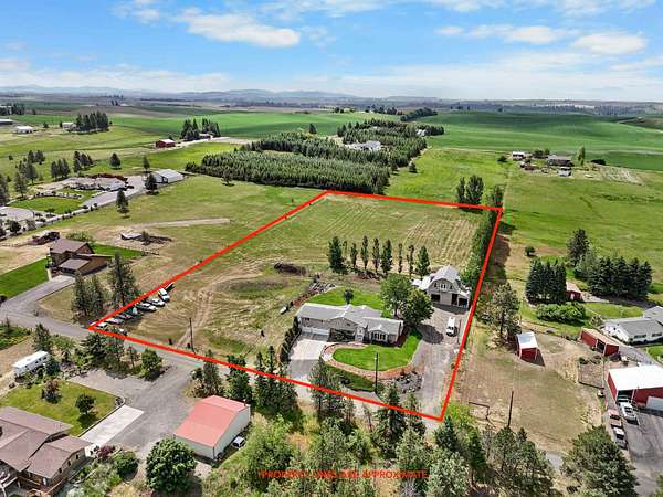4.85 Acres of Residential Land with Home for Sale in Valleyford, Washington