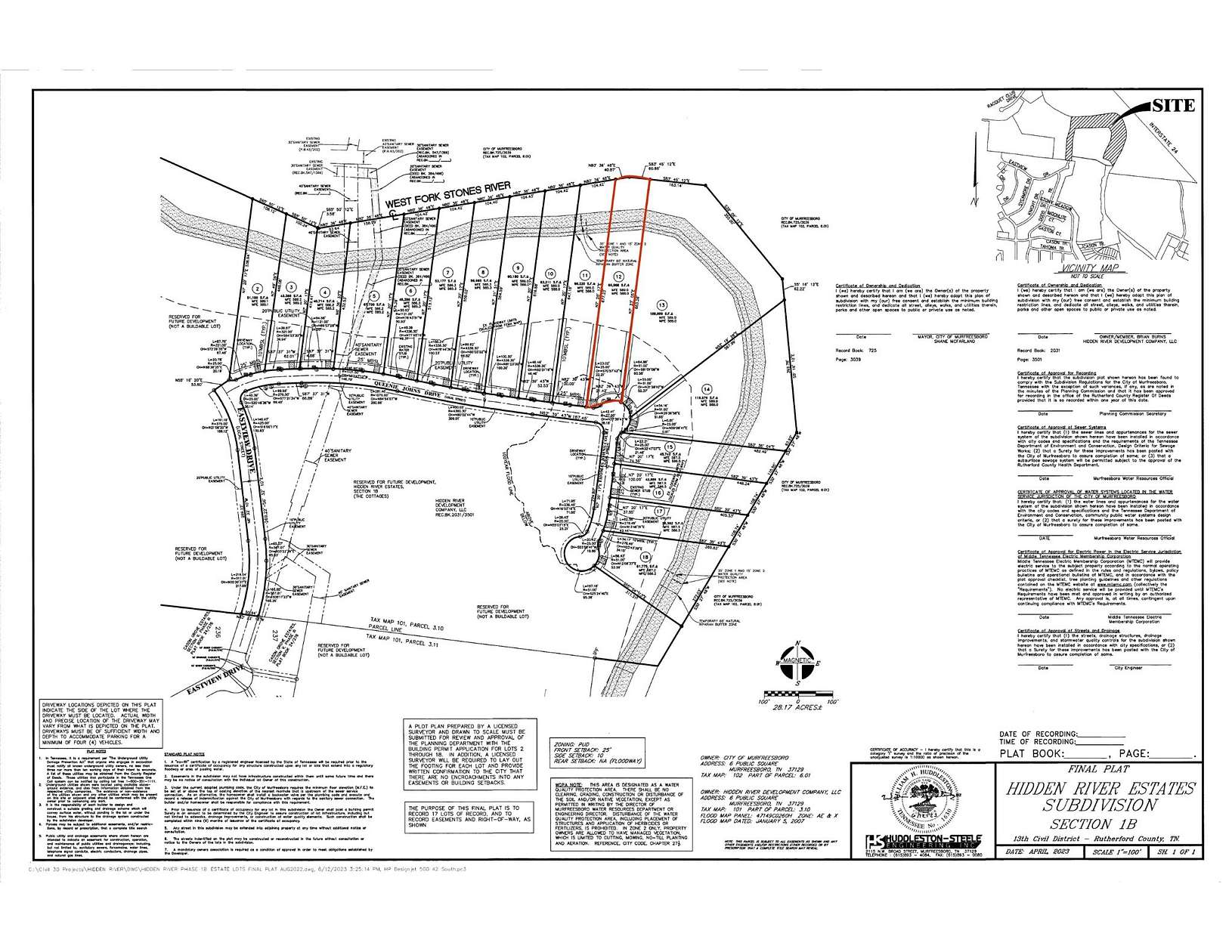 1.53 Acres of Residential Land for Sale in Murfreesboro, Tennessee