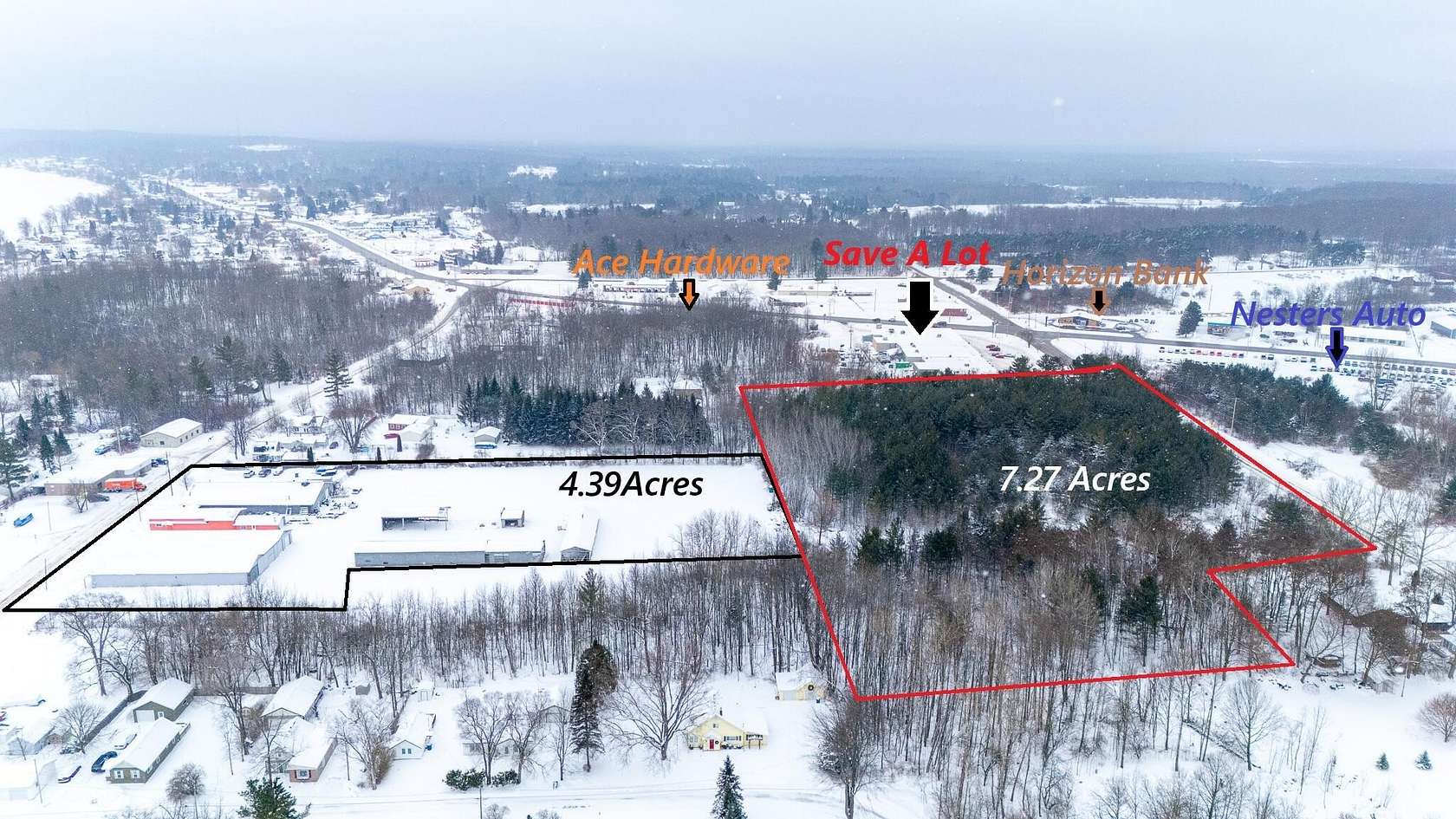 7.27 Acres of Commercial Land for Sale in Houghton Lake, Michigan