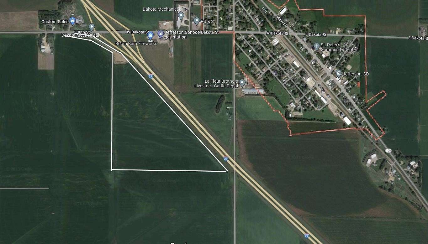 13.7 Acres of Commercial Land for Sale in Jefferson, South Dakota