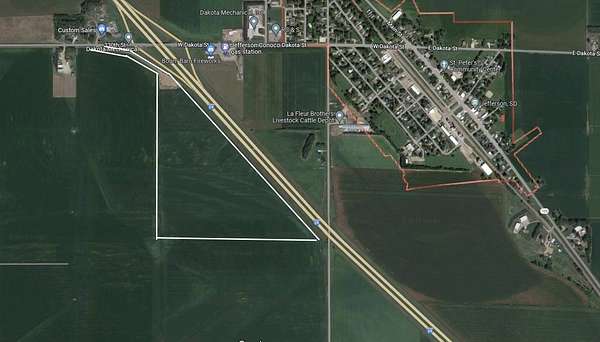 13.7 Acres of Commercial Land for Sale in Jefferson, South Dakota