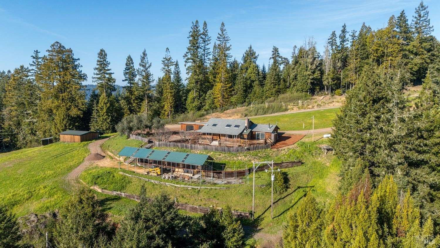119 Acres of Recreational Land with Home for Sale in Comptche, California