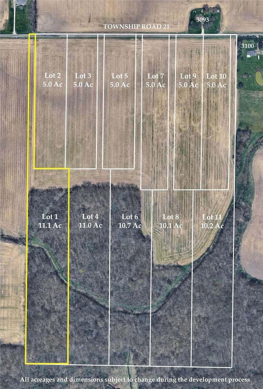 11.1 Acres of Land for Sale in Marengo, Ohio