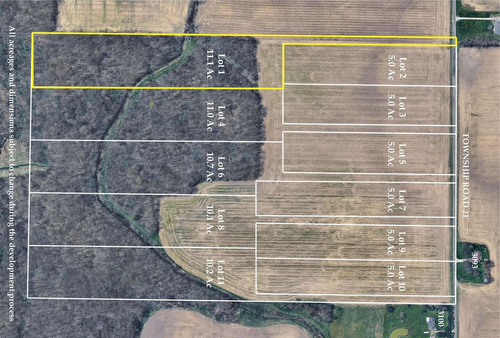 11.1 Acres of Land for Sale in Marengo, Ohio