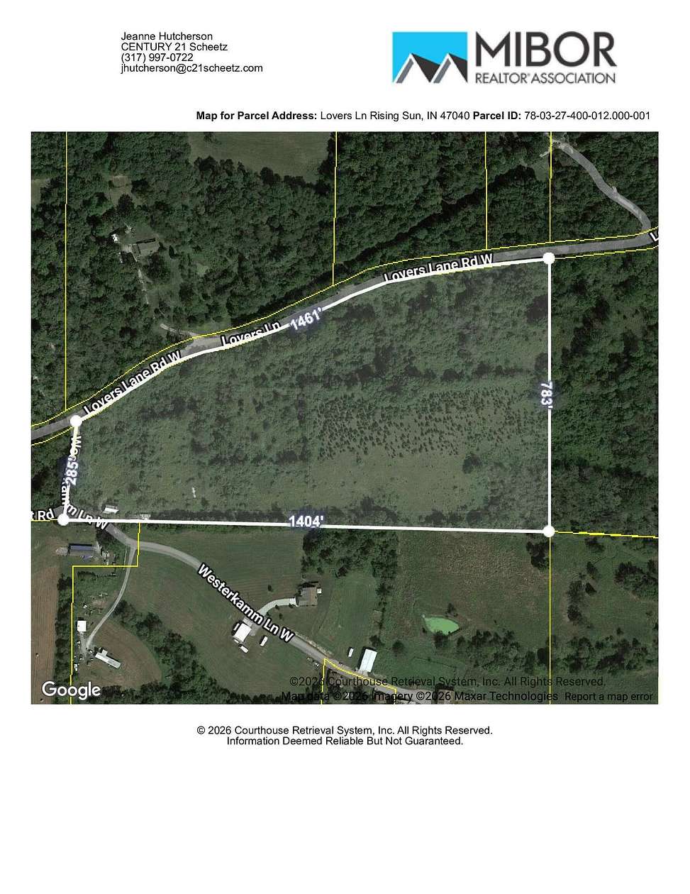 26.5 Acres of Agricultural Land for Sale in Rising Sun, Indiana