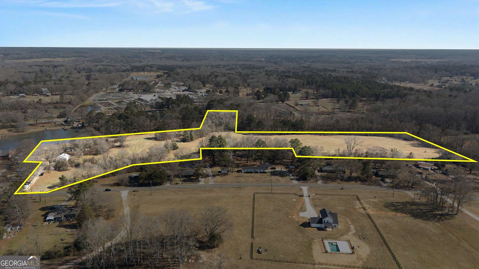 18.5 Acres of Land with Home for Sale in Fayetteville, Georgia