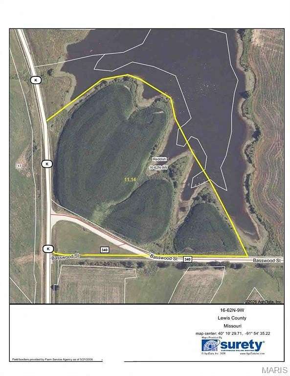 10 Acres of Agricultural Land for Sale in La Belle, Missouri