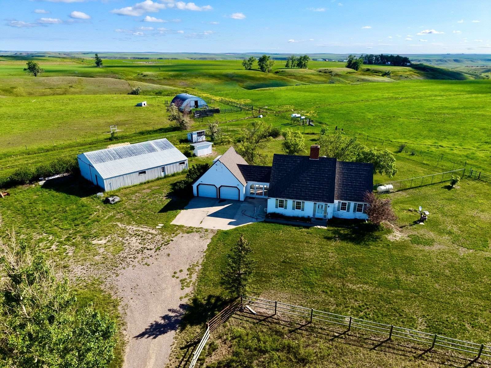 80 Acres of Agricultural Land with Home for Sale in Vaughn, Montana