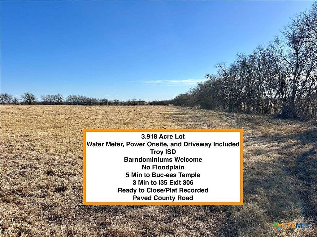 4 Acres of Land for Sale in Troy, Texas