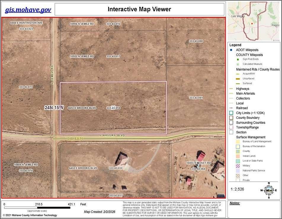 5 Acres of Residential Land for Sale in Kingman, Arizona