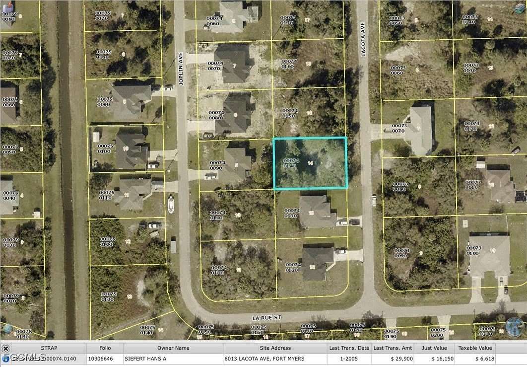 0.24 Acres of Residential Land for Sale in Fort Myers, Florida