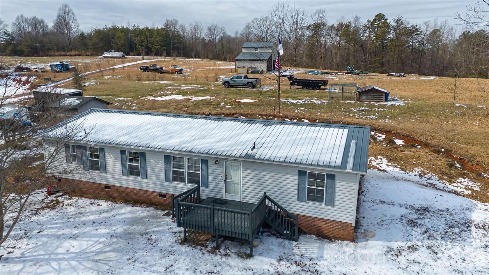 13 Acres of Recreational Land with Home for Sale in Connelly Springs, North Carolina