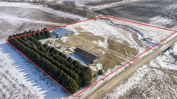 5.26 Acres of Land with Home for Sale in Riceville, Iowa