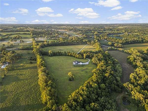 38.1 Acres of Recreational Land with Home for Sale in Tonganoxie, Kansas
