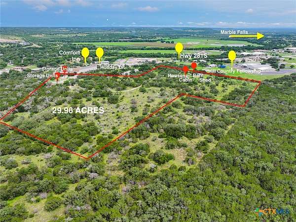 30 Acres of Improved Land for Sale in Burnet, Texas