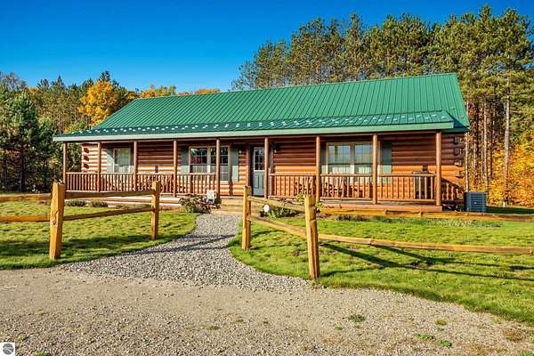 5 Acres of Residential Land with Home for Sale in Thompsonville, Michigan