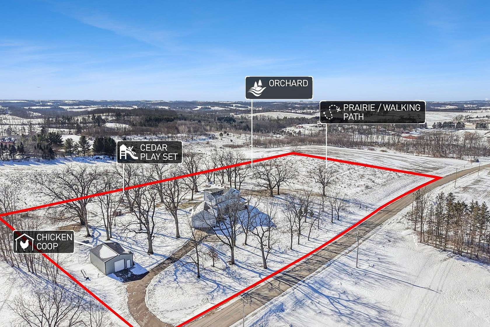 5.69 Acres of Residential Land with Home for Sale in Cross Plains, Wisconsin