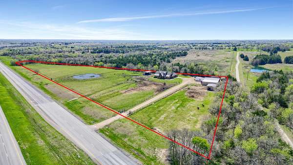 10.9 Acres of Land with Home for Sale in Bells, Texas