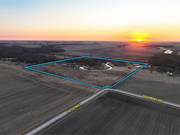 40 Acres of Recreational Land & Farm for Sale in Charles City, Iowa