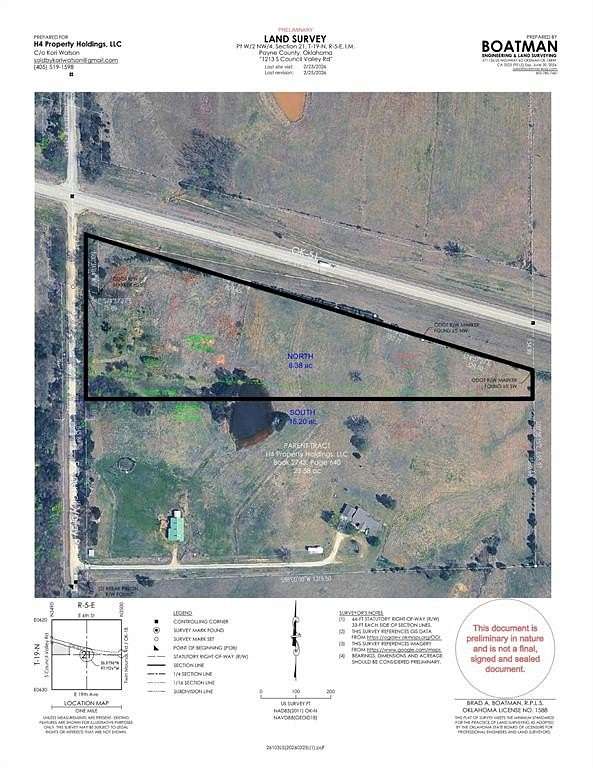 8.38 Acres of Residential Land for Sale in Yale, Oklahoma