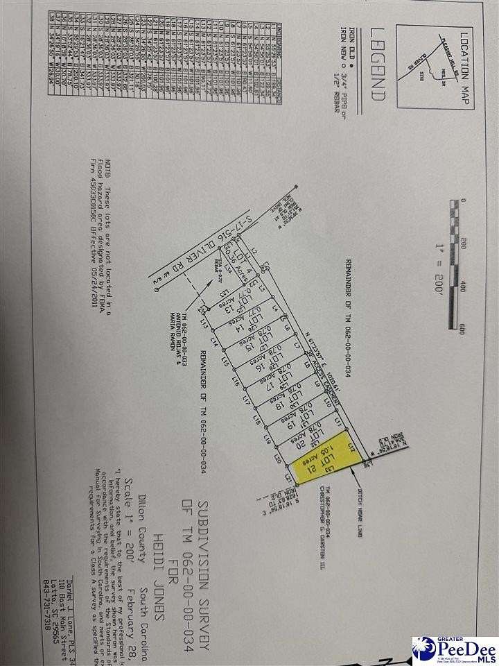 1 Acre of Residential Land for Sale in Hamer, South Carolina
