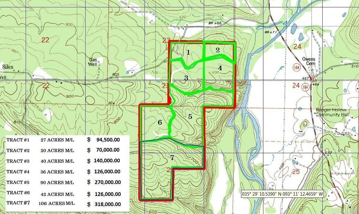 36 Acres of Recreational & Residential Land for Sale in Dover, Arkansas
