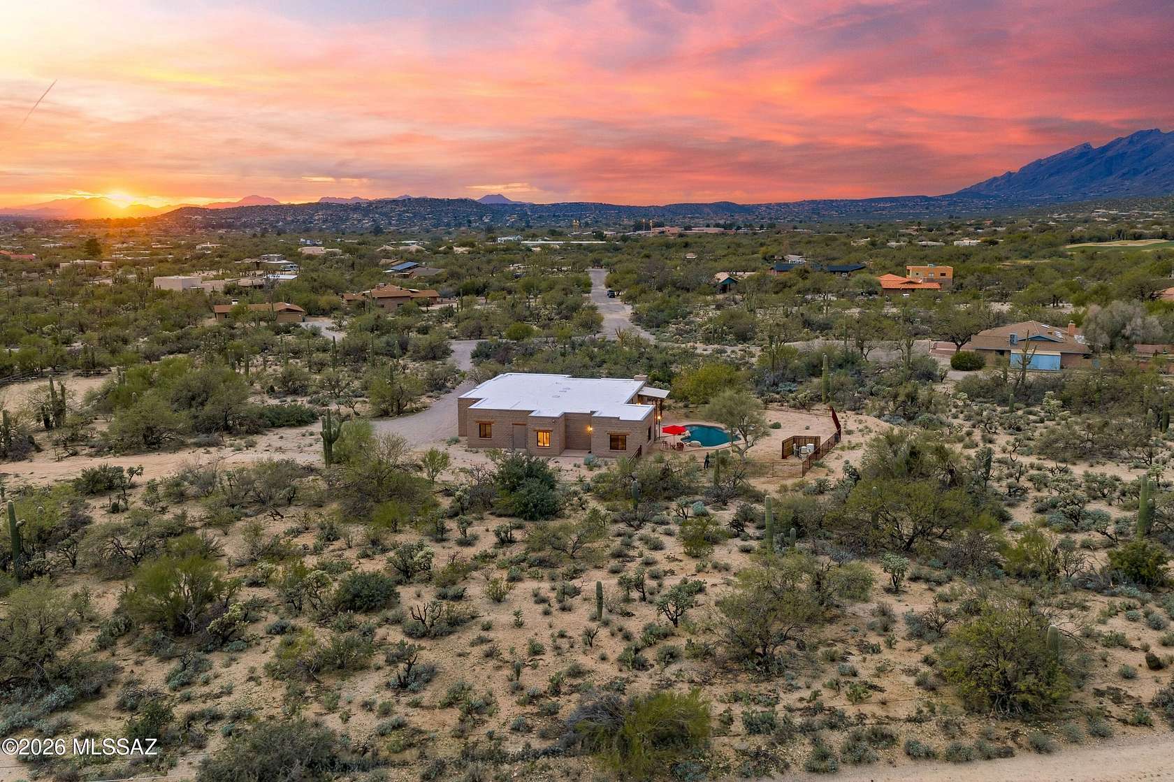 3.3 Acres of Residential Land with Home for Sale in Tucson, Arizona