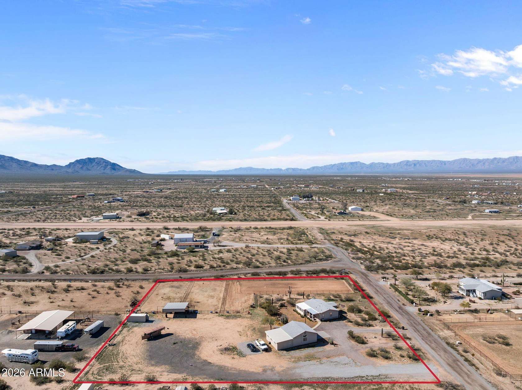 2.5 Acres of Residential Land with Home for Sale in Aguila, Arizona