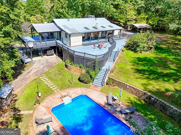 6.34 Acres of Land with Home for Sale in Lakemont, Georgia