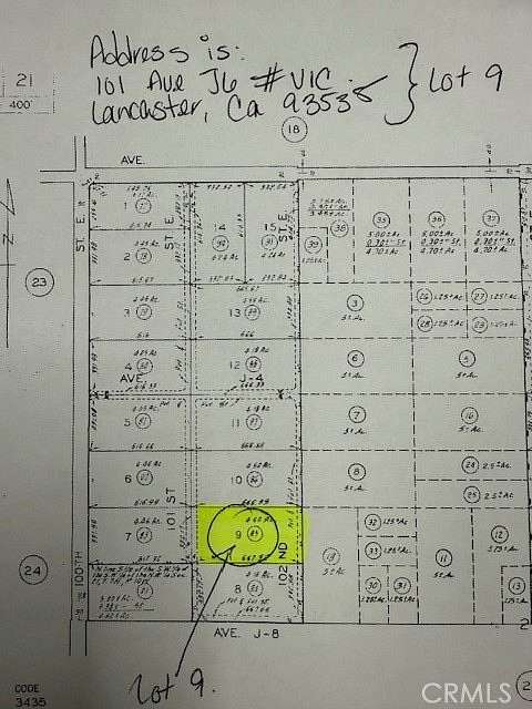 5 Acres of Residential Land for Sale in Lancaster, California
